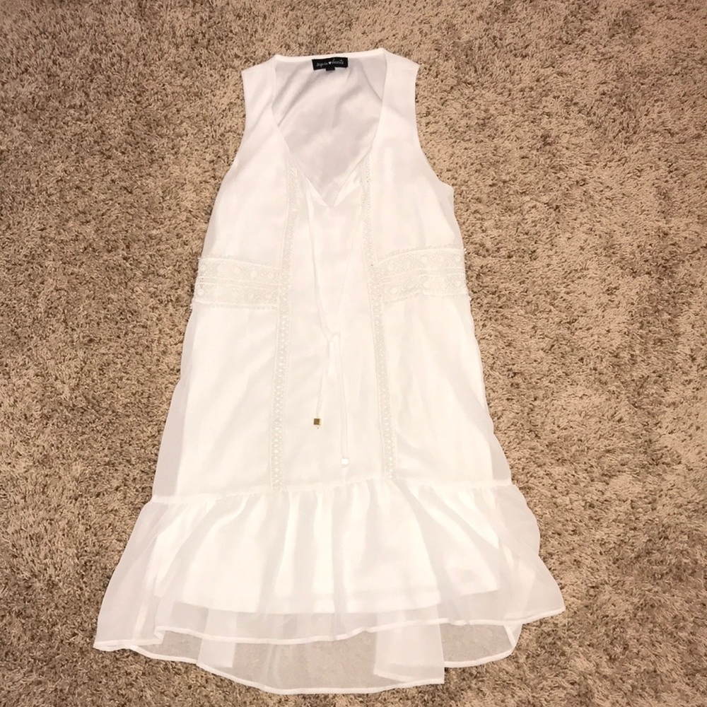 White bohemian long dress